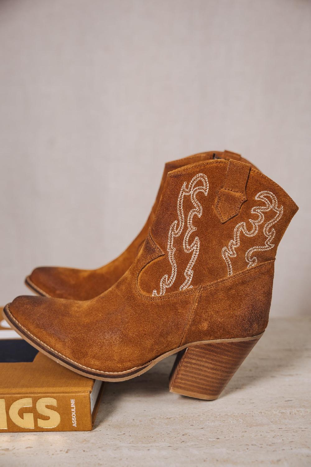 freeman t. porter Luana Suede Embro Boots en daim Femme cognac