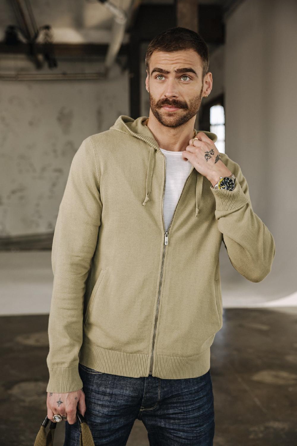 Freeman T. Porter Lyam Conwy Cardigan Zippé à Capuche Homme Overland Trek