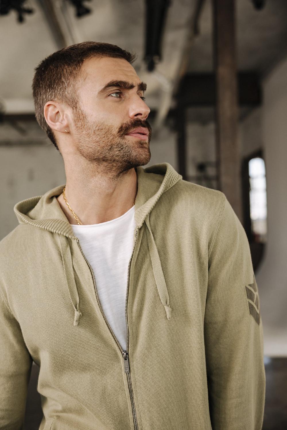 Freeman T. Porter Lyam Conwy Cardigan Zippé à Capuche Homme Overland Trek