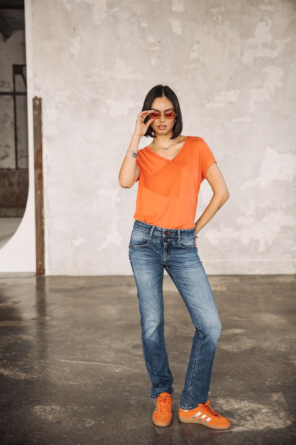 Freeman T. Porter Madie S-SDM Jeans Droit Femme Saopolo Med