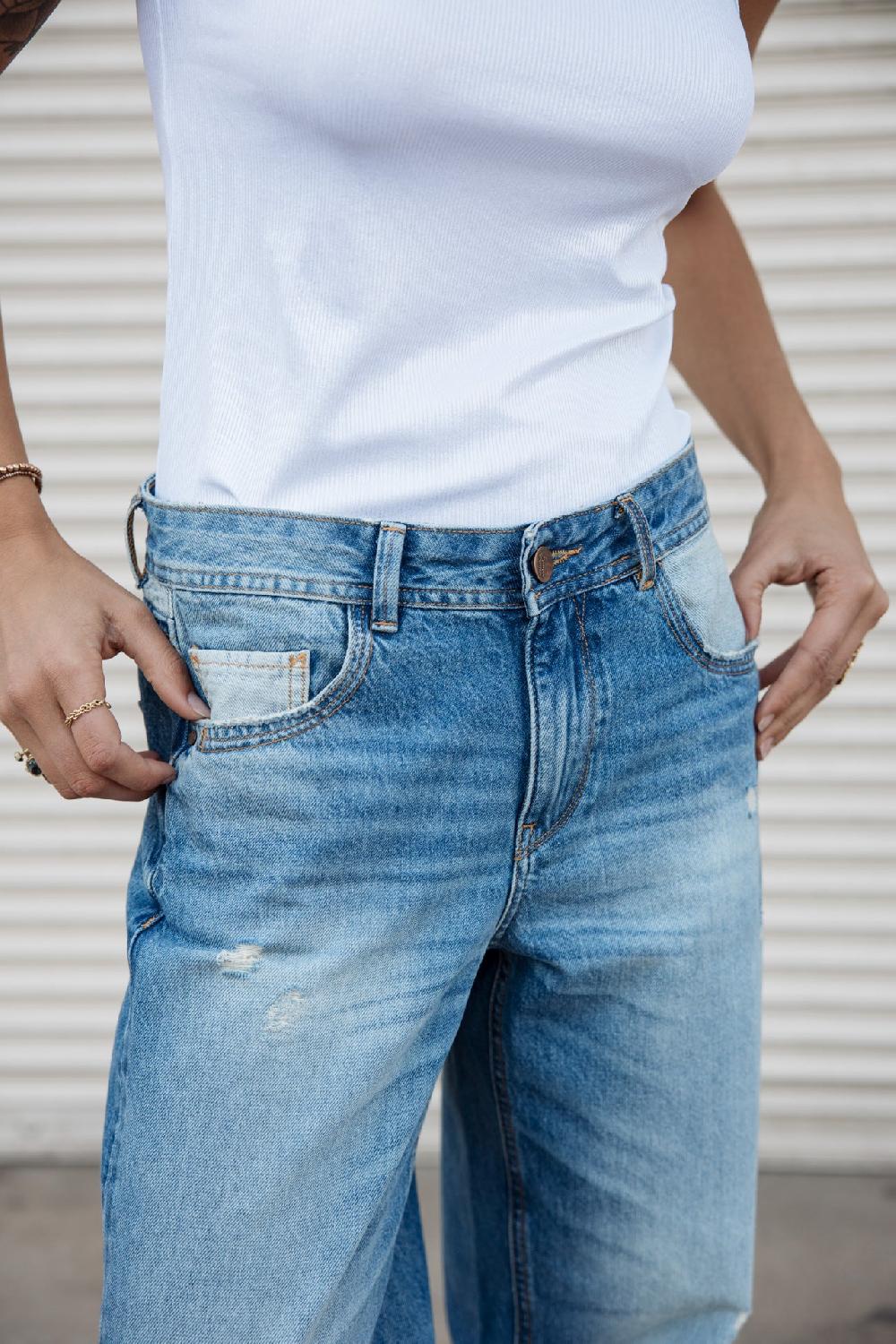 Freeman T. Porter Maeva Denim Jeans Boyfriend Femme Sister