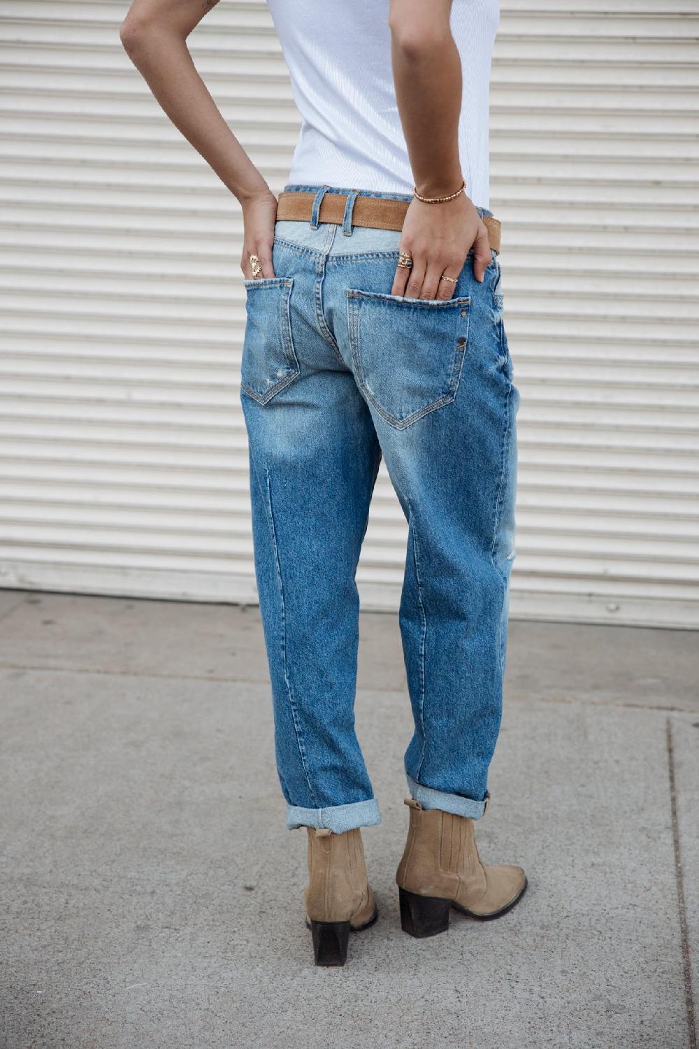 Freeman T. Porter Maeva Denim Jeans Boyfriend Femme Sister