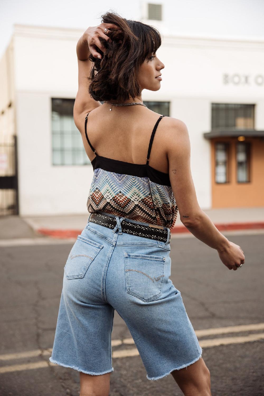 Freeman T. Porter Malia S-SDM Bermudas Taille Haute Femme Jalneo Light