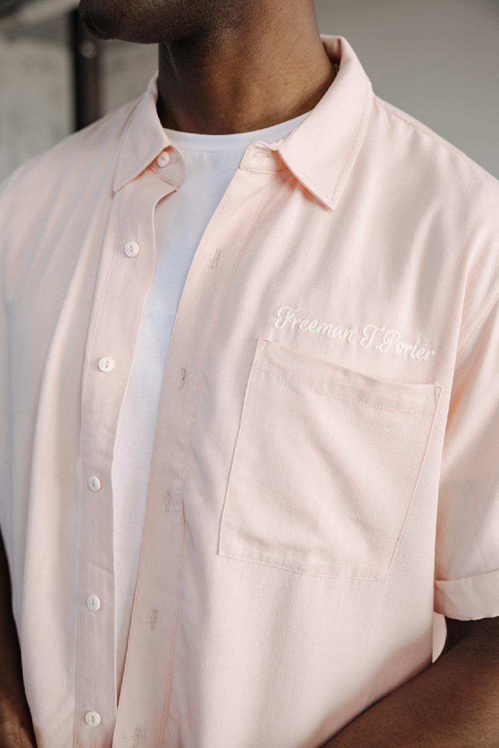 Freeman T. Porter Marco Miami Chemise Brodée Homme Light Pink