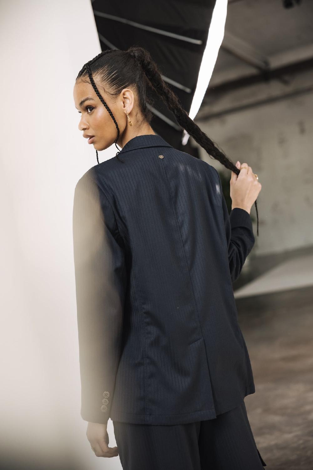 Freeman T. Porter Maria Crown Veste De Blazer Oversize Femme Navy