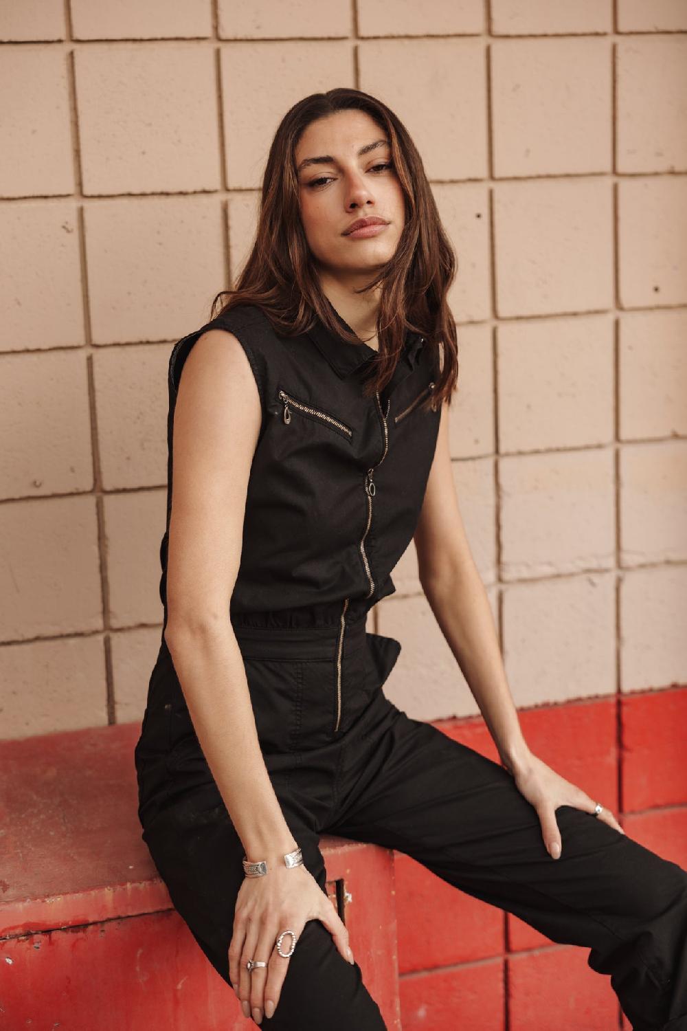 Freeman T. Porter Martha Calvi Combinaison Zippée Femme Black