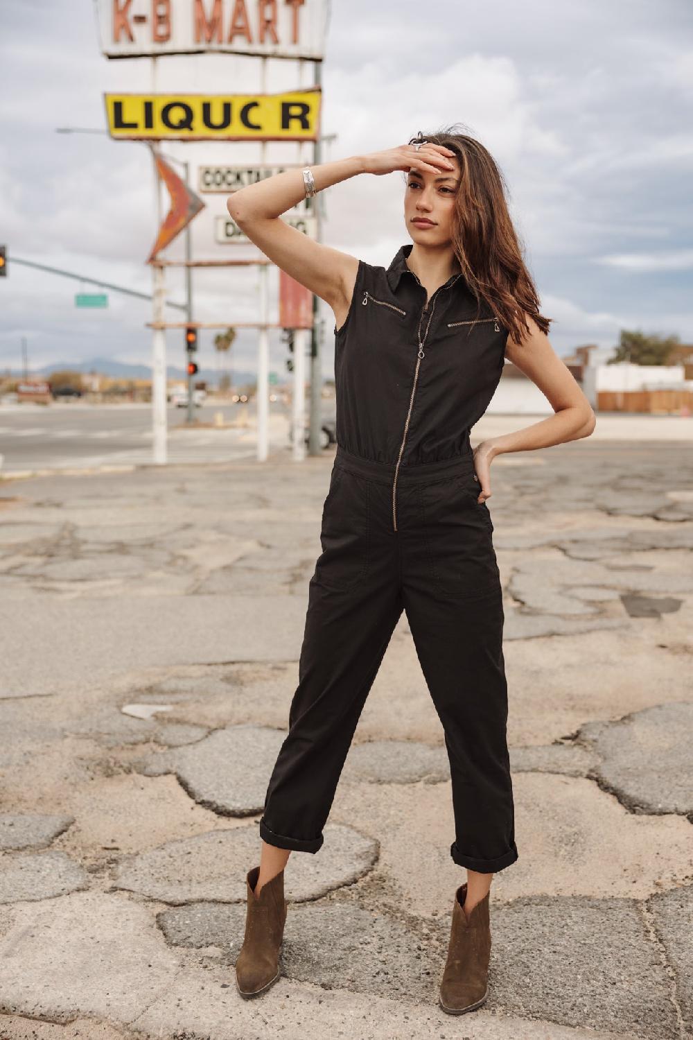 freeman t. porter Martha Calvi Combinaison zippée Femme black