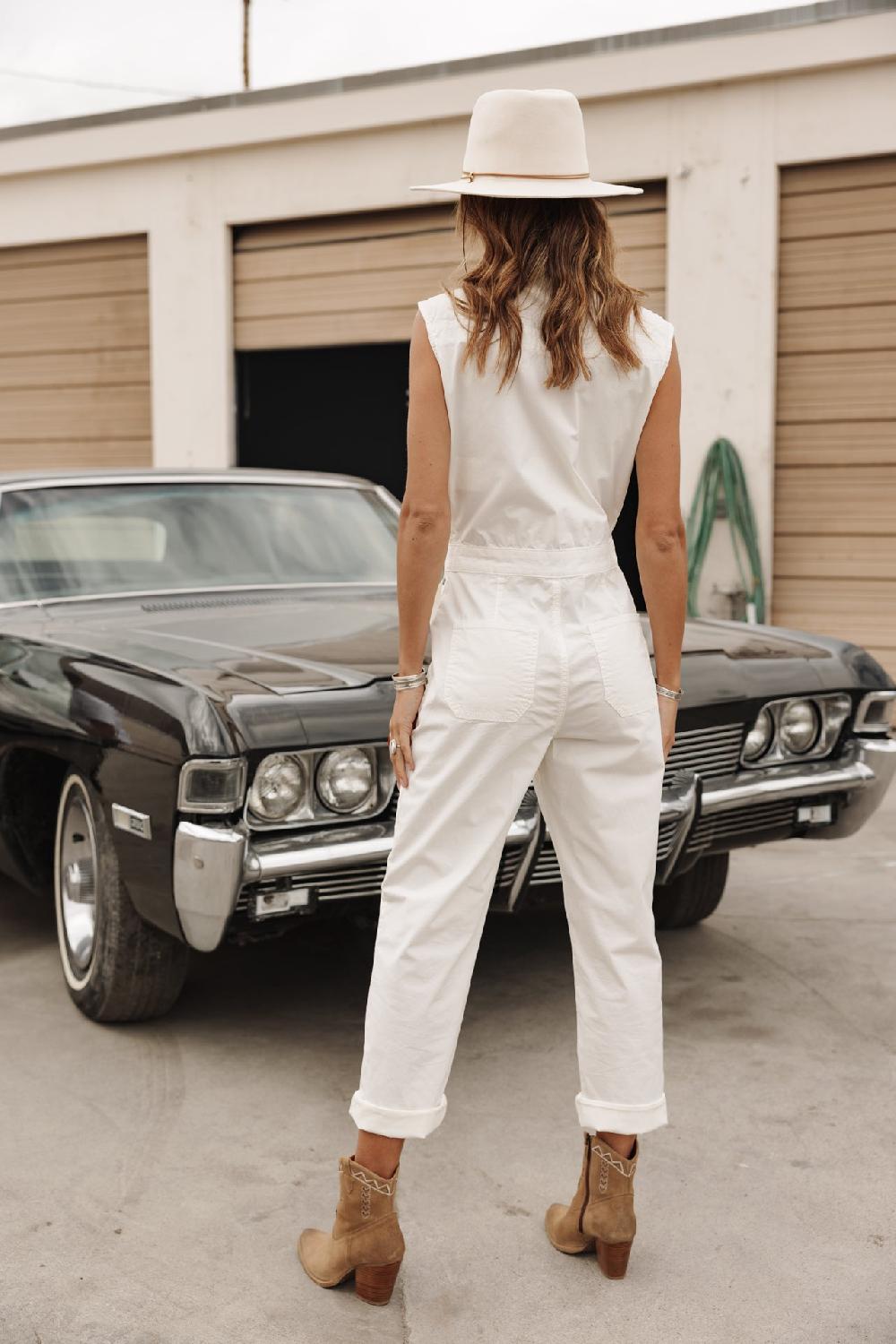 Freeman T. Porter Martha Calvi Combinaison Zippée Femme Bright White