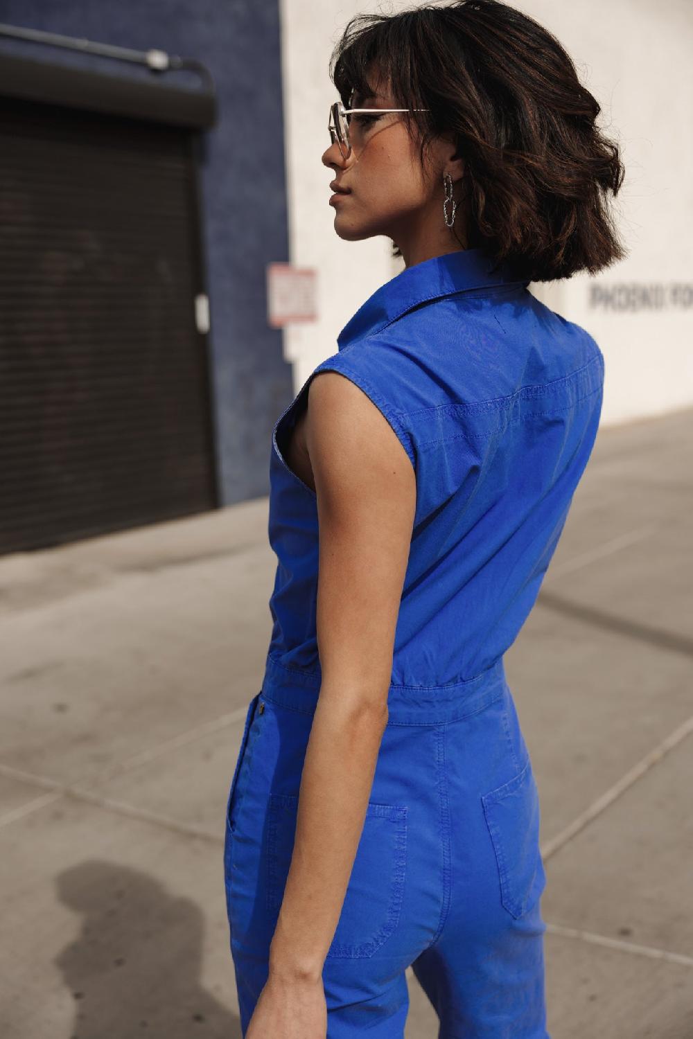 Freeman T. Porter Martha Calvi Combinaison Zippée Femme Dazzling Blue