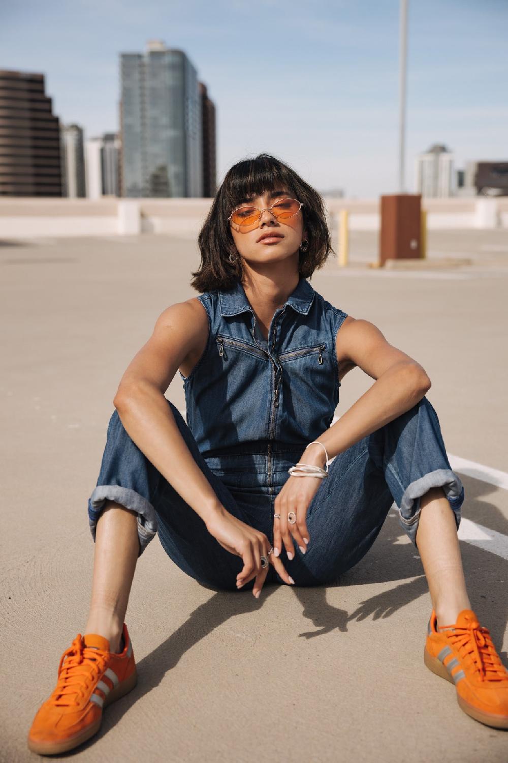 Freeman T. Porter Martha Denim Combinaison Zippée Femme Bastia