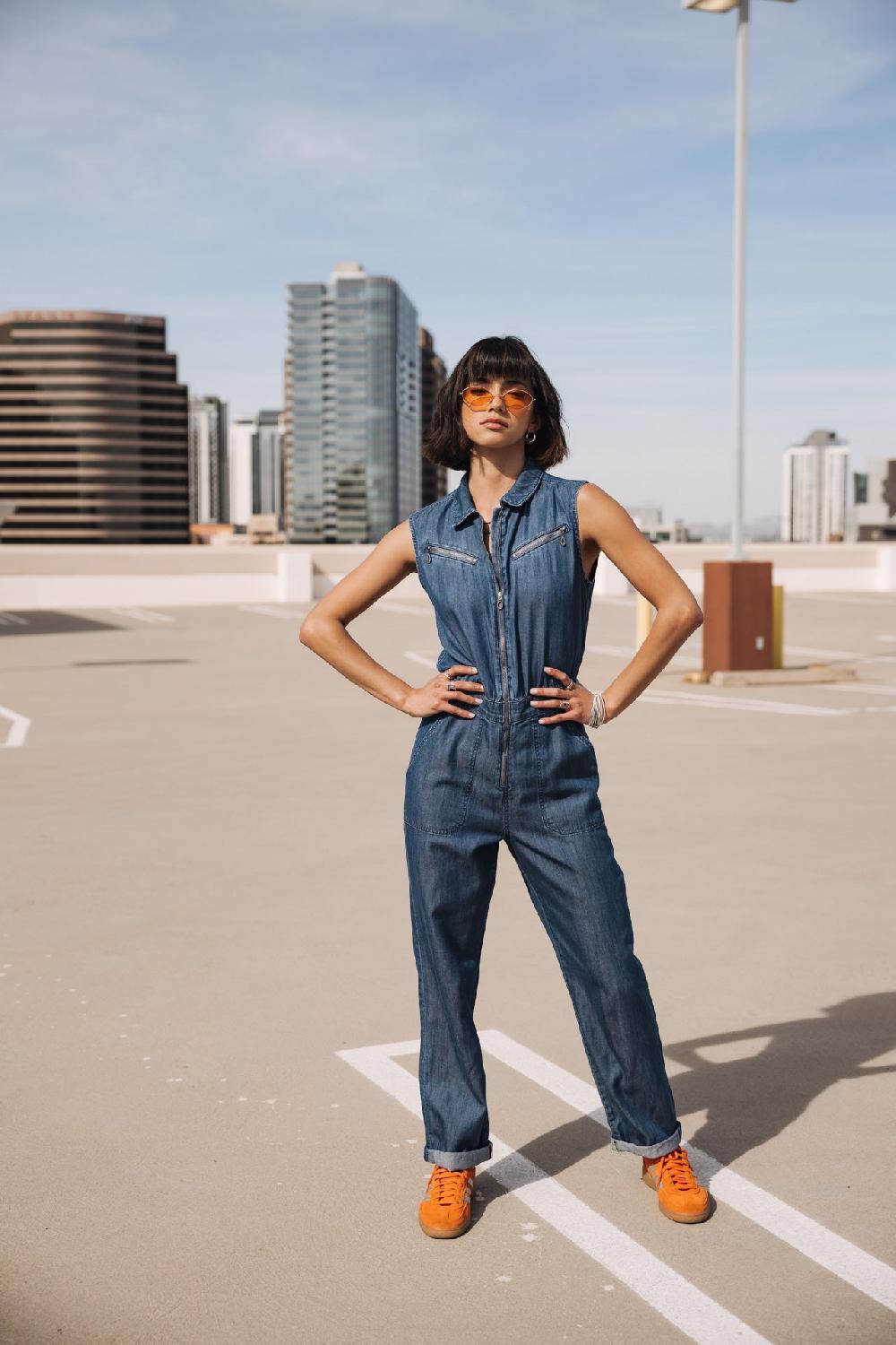 freeman t. porter Martha Denim Combinaison zippée Femme bastia