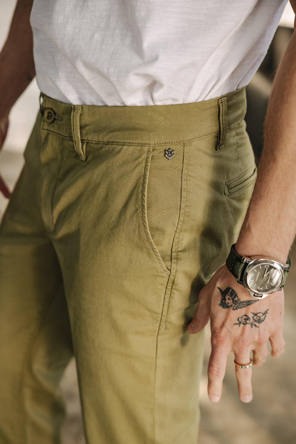 Freeman T. Porter Mathis Bonito Pantalon Chino Homme Deep Lichen Green