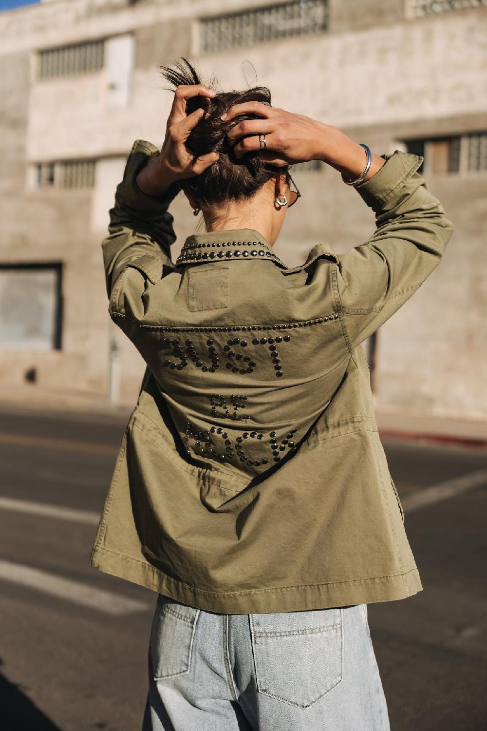 Freeman T. Porter Maylis Claws Saharienne Cloutée Femme Light Khaki