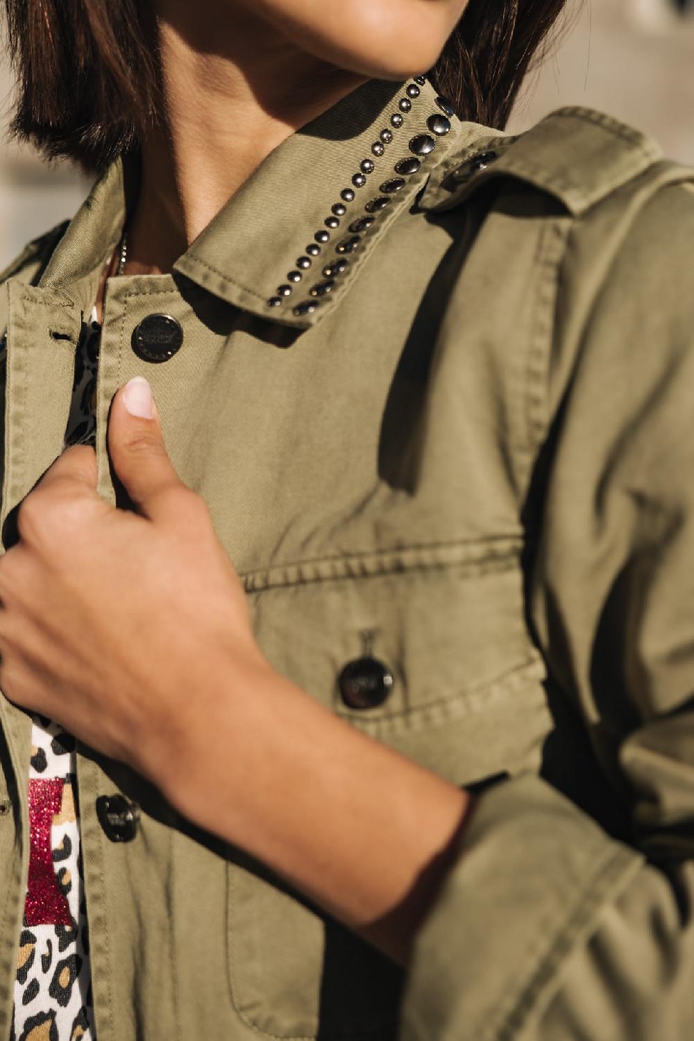 Freeman T. Porter Maylis Claws Saharienne Cloutée Femme Light Khaki