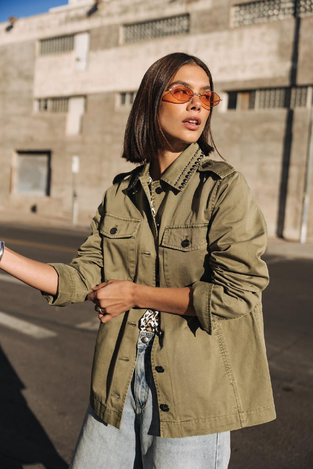 freeman t. porter Maylis Claws Saharienne cloutée Femme light khaki