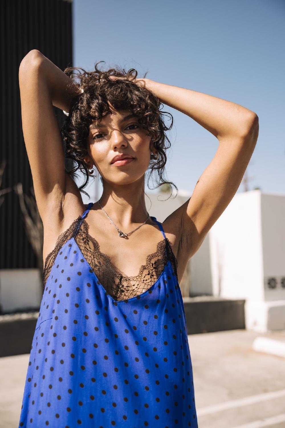 Freeman T. Porter Mia Dots Robe Nuisette Femme Dazzling Blue