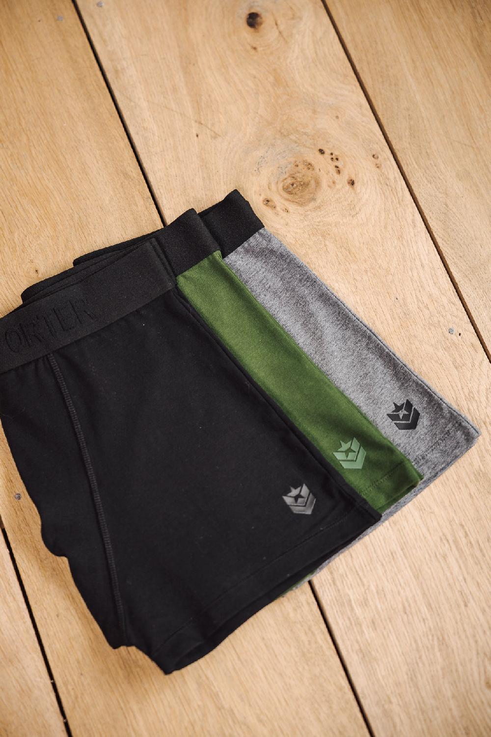 Freeman T. Porter Monet Lot 3 Sous-vêtements Pour Homme Femme Lichen/black/dark Grey