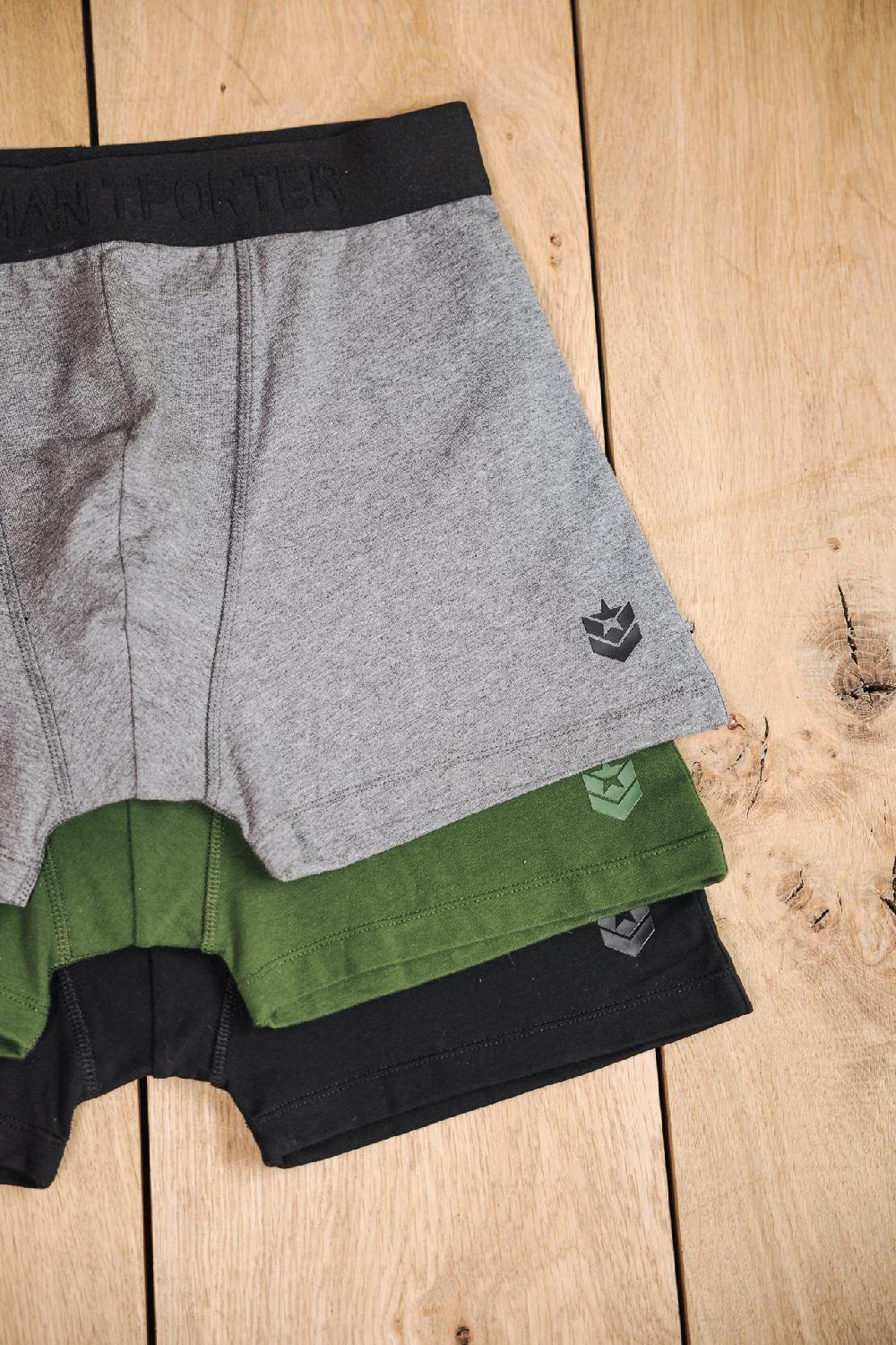 freeman t. porter Monet Lot 3 Sous-vêtements pour Homme Femme lichen/black/dark grey