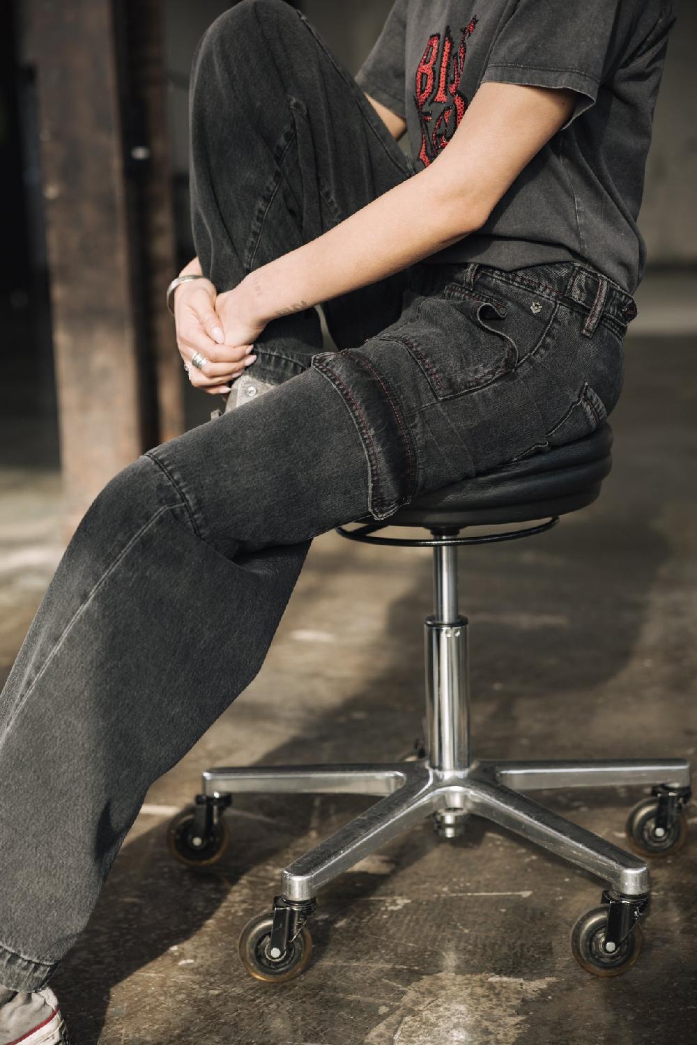 Freeman T. Porter Moxie Denim Jeans Cargo Large Femme Sapia