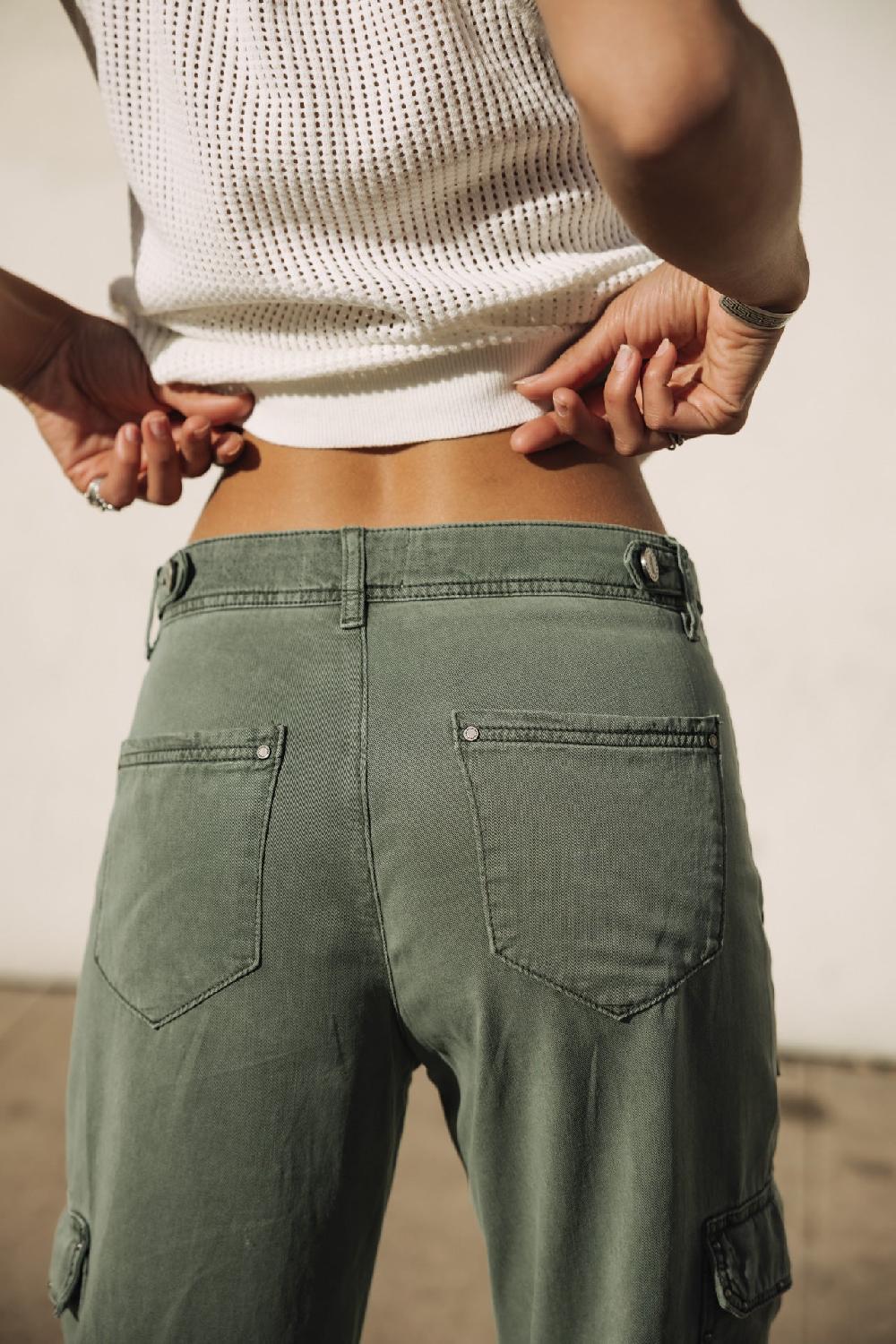 Freeman T. Porter Moxie Jazz Pantalon Cargo Large Femme Laurel Wreath