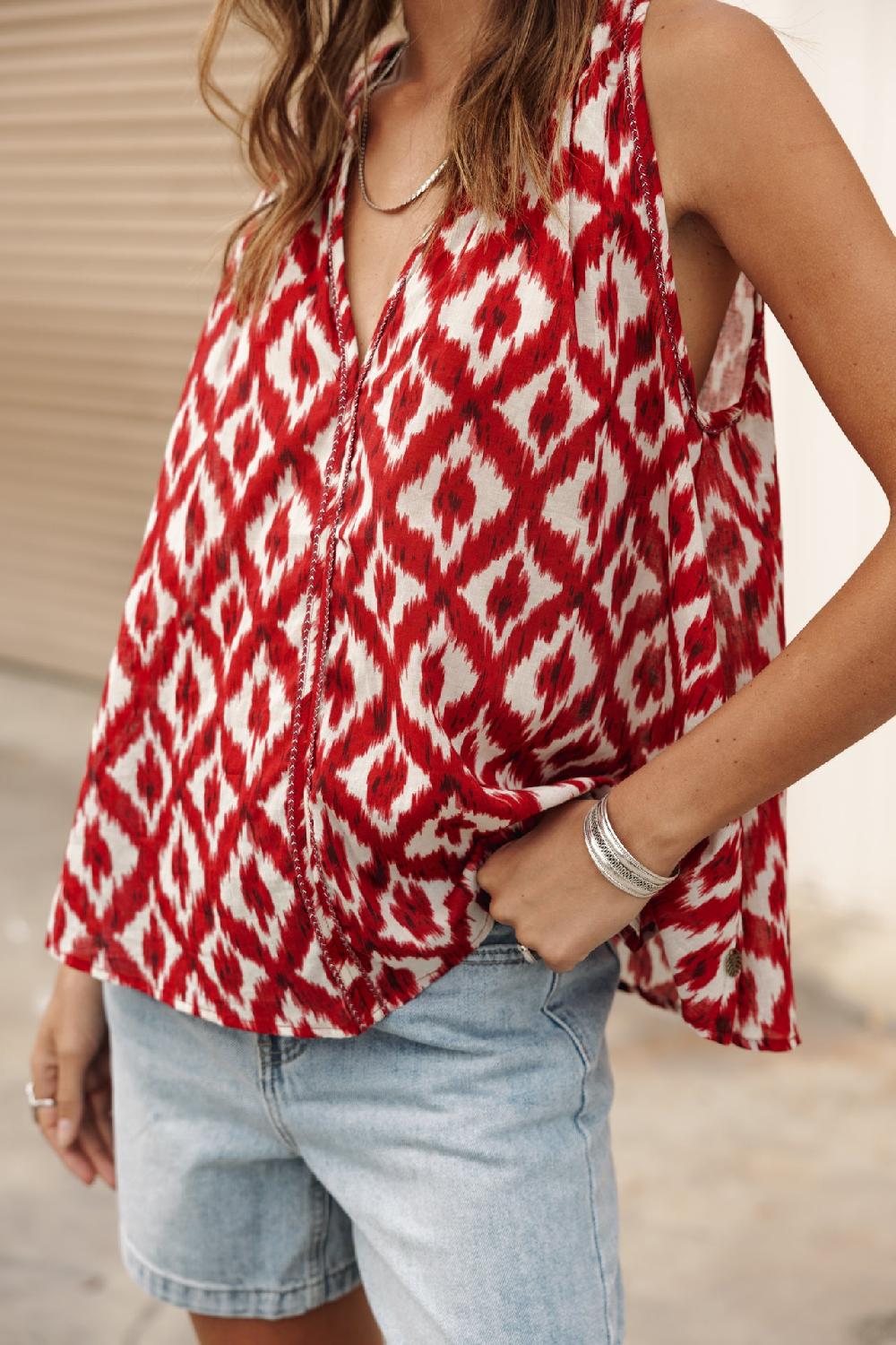 Freeman T. Porter Nell Hippita Top Ample Femme Salsa