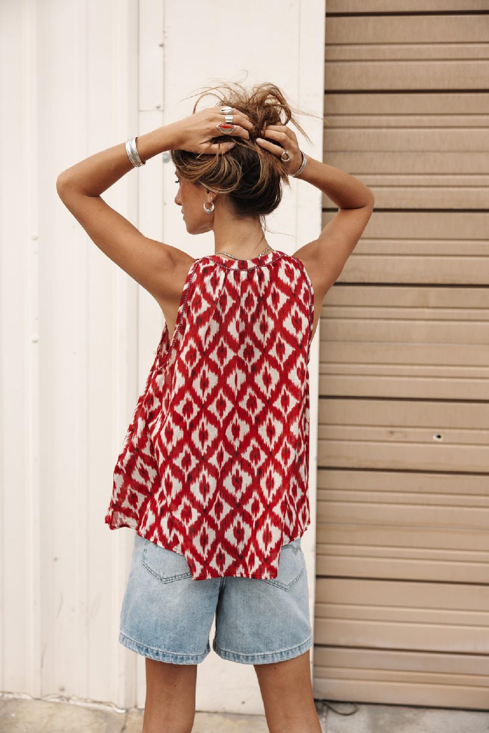 Freeman T. Porter Nell Hippita Top Ample Femme Salsa