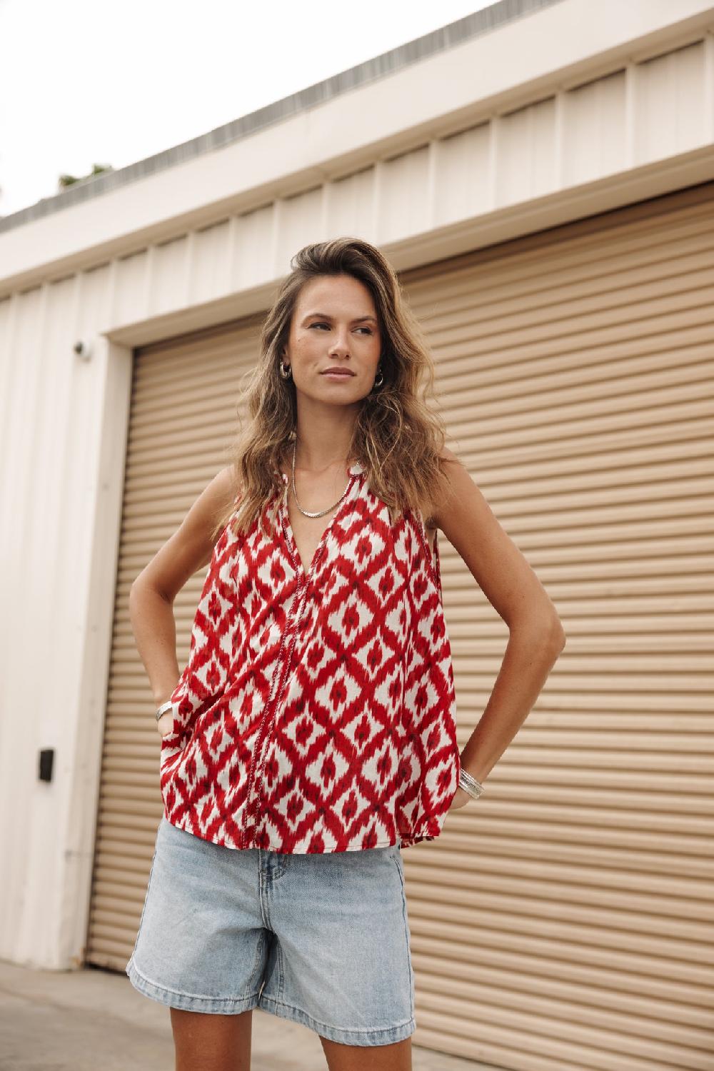 freeman t. porter Nell Hippita Top ample Femme salsa