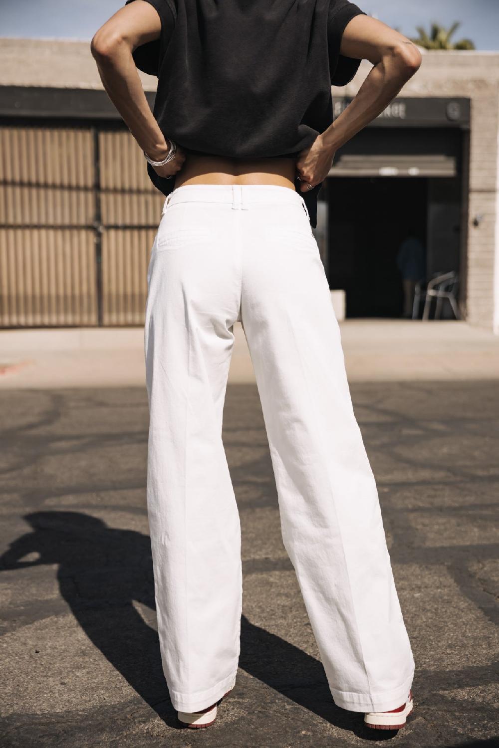 Freeman T. Porter Nickie Felicita Pantalon Large Femme Bright White