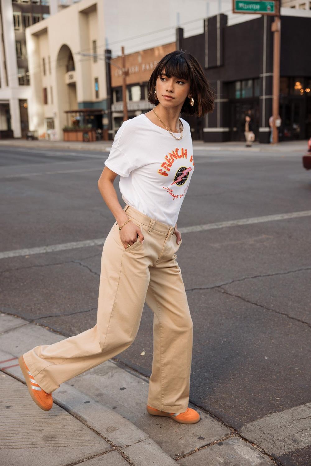 Freeman T. Porter Nickie Felicita Pantalon Large Femme Irish Cream