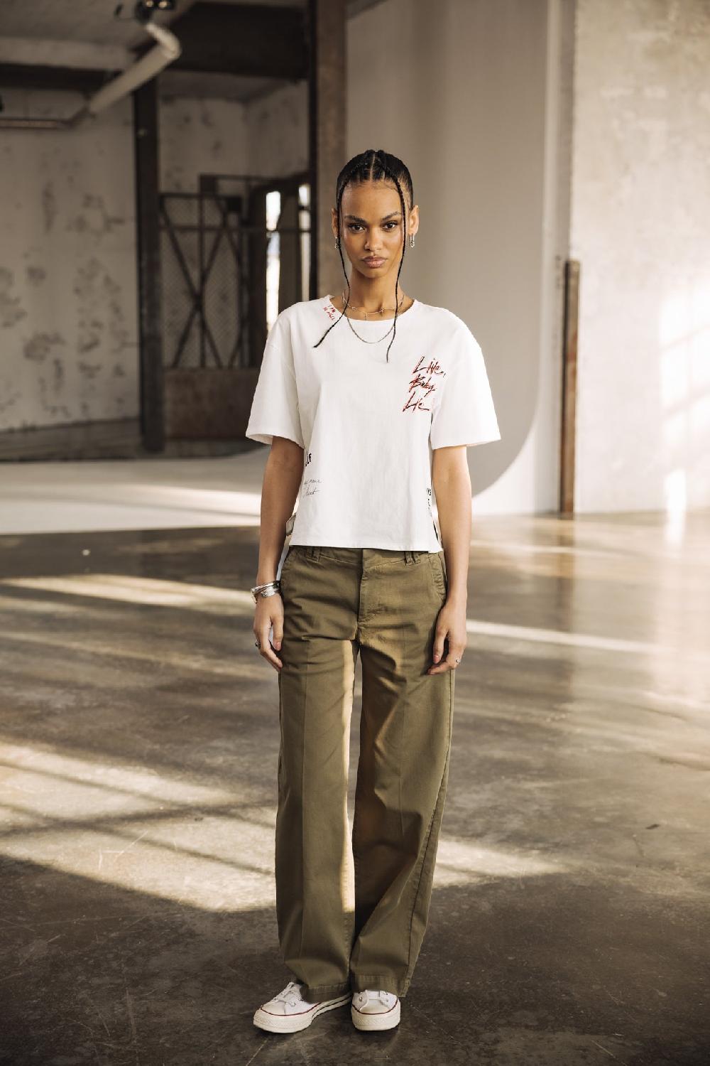 Freeman T. Porter Nickie Felicita Pantalon Large Femme Olive Night