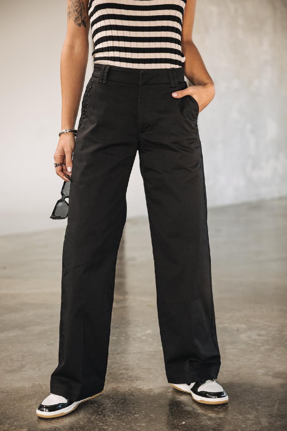 freeman t. porter Nickie Studs Felicita Pantalon large Femme black