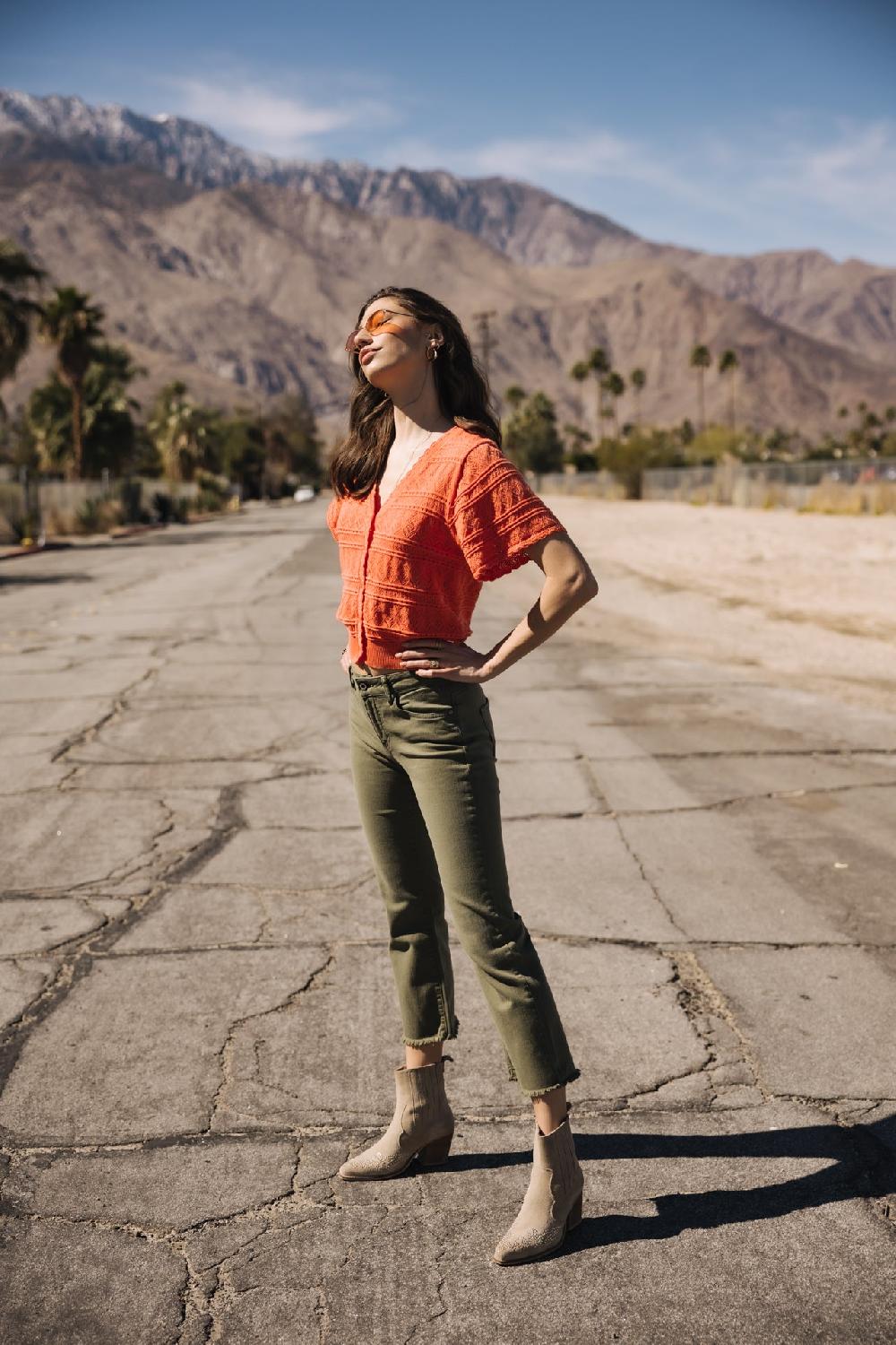 Freeman T. Porter Norma California Pantalon Bootcut Cropped Femme Forest Night