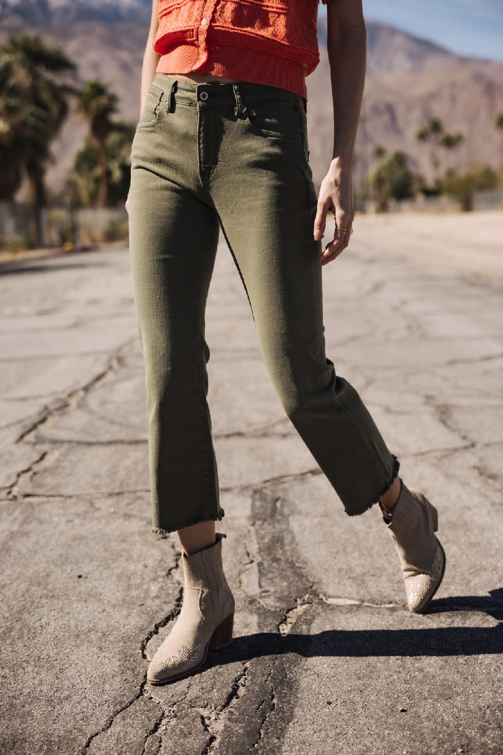 Freeman T. Porter Norma California Pantalon Bootcut Cropped Femme Forest Night