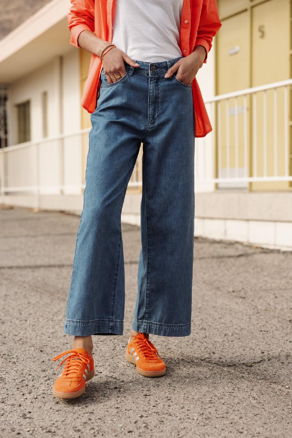 freeman t. porter Nylia Denim Jeans flare cropped Femme manzana med