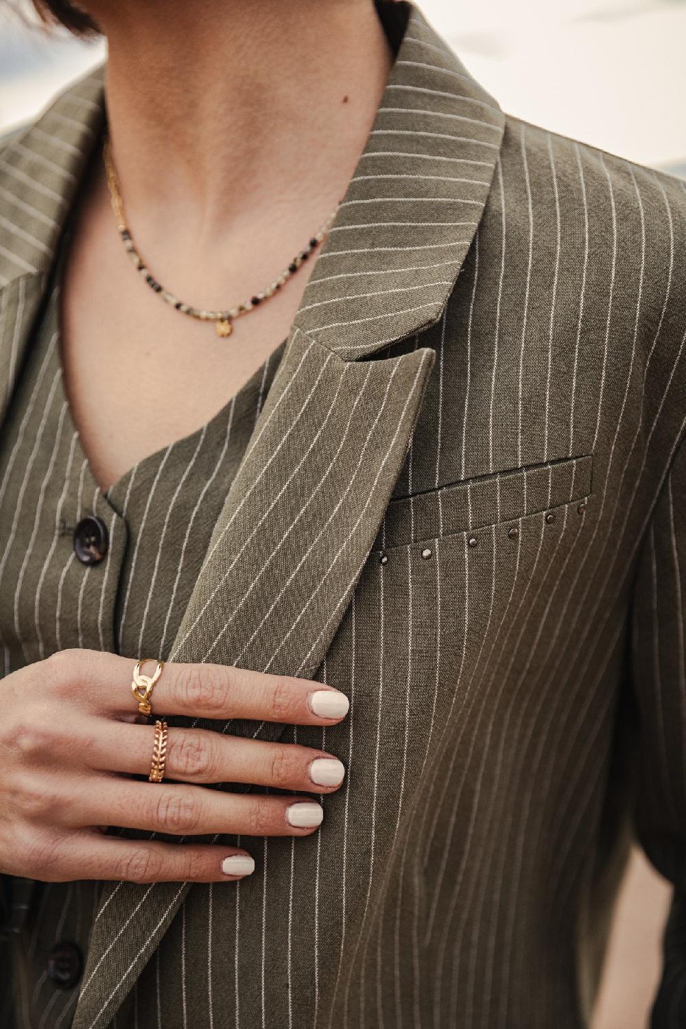 Freeman T. Porter Océane Corsaire Blazer Cropped Femme Olivine