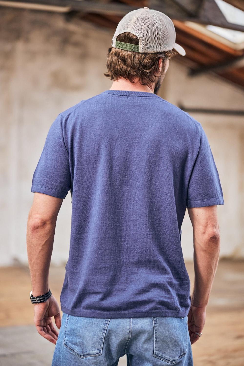 Freeman T. Porter Octave Argos T-shirt Oversize Homme Vintage Indigo