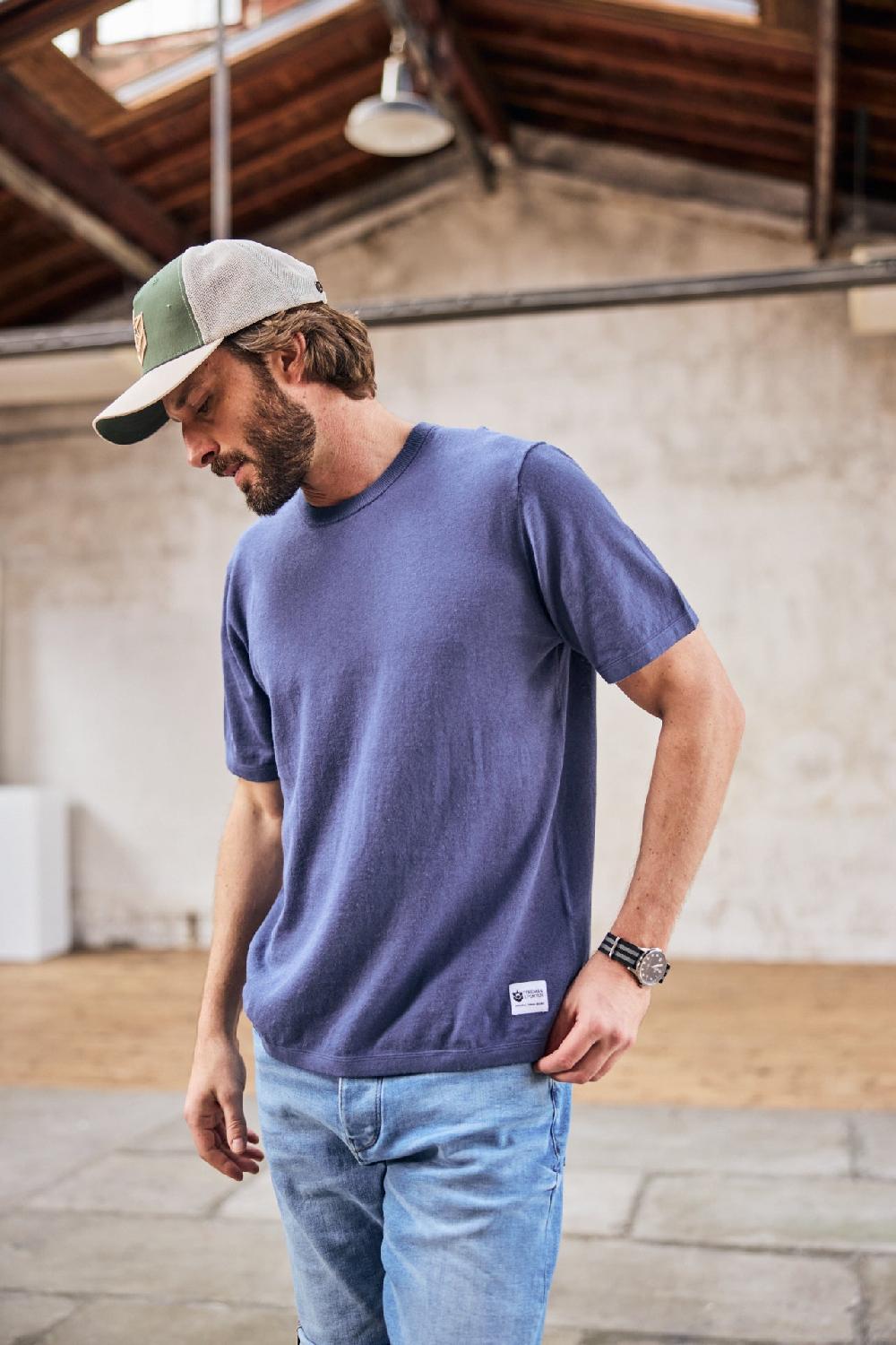 freeman t. porter Octave Argos T-shirt oversize Homme vintage indigo