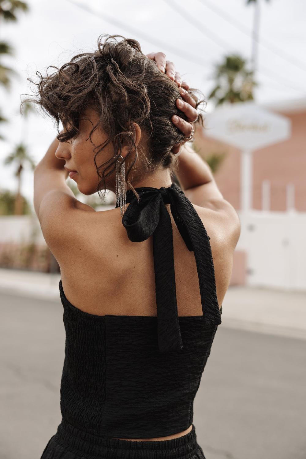 Freeman T. Porter Olivia Plain Tropical Dos Nu Croisé Femme Black