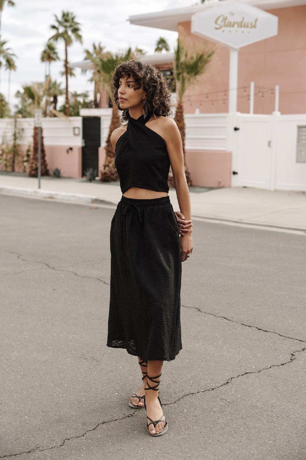 Freeman T. Porter Olivia Plain Tropical Dos Nu Croisé Femme Black