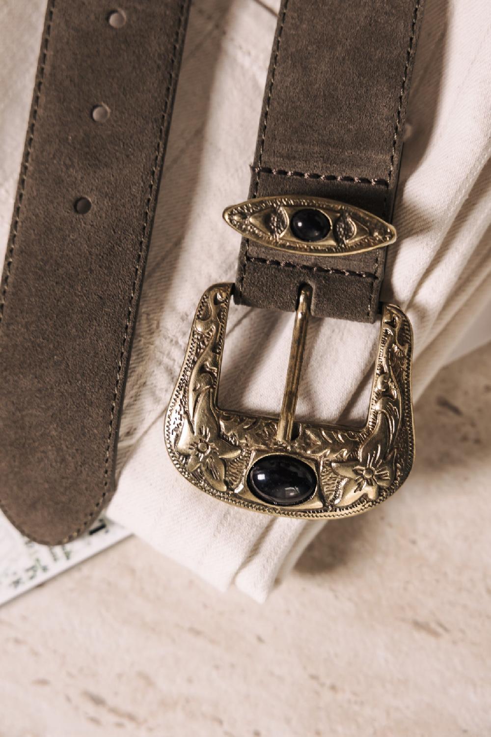 Freeman T. Porter Opalia Ceinture En Cuir Femme Khaki