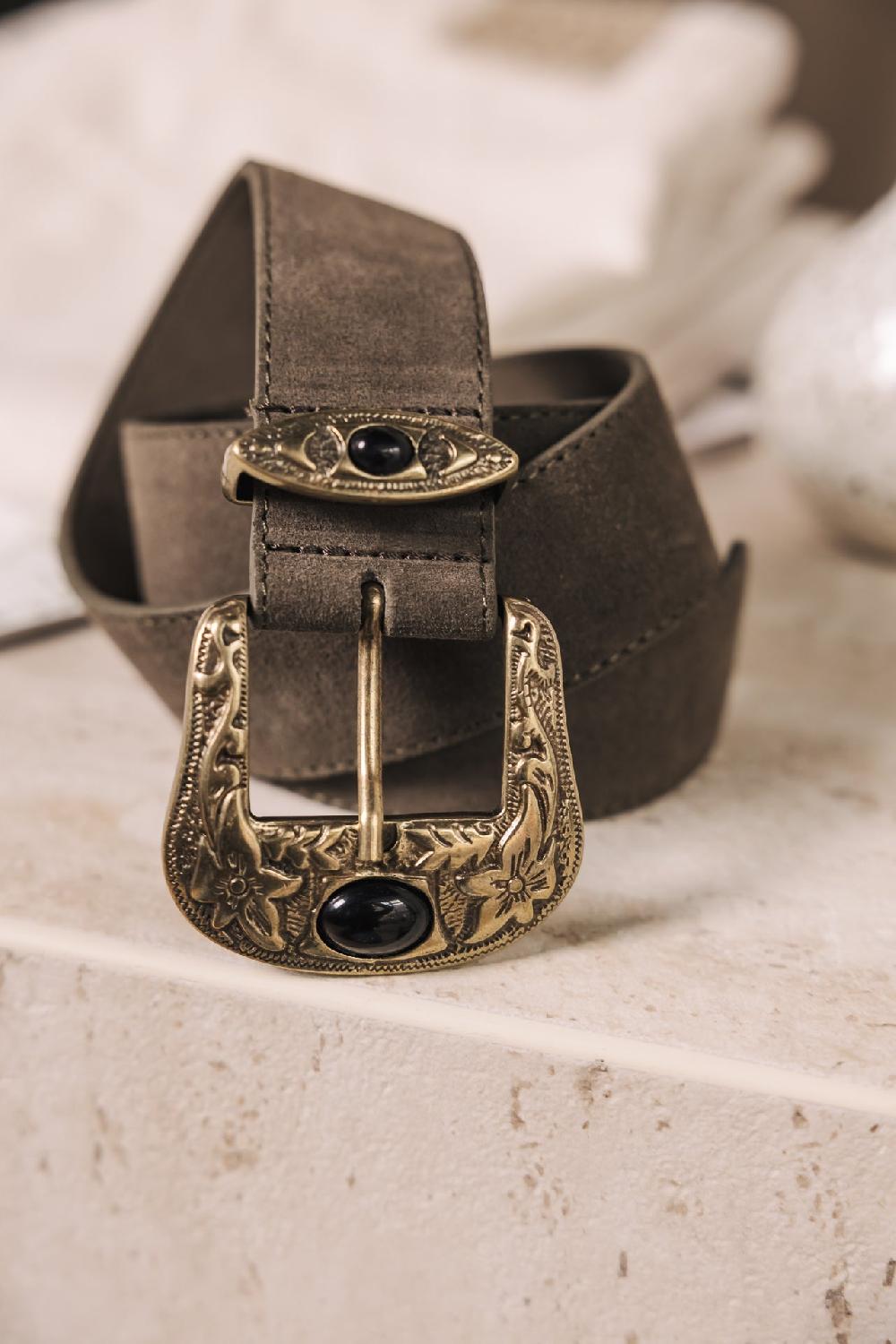 freeman t. porter Opalia Ceinture en cuir Femme khaki