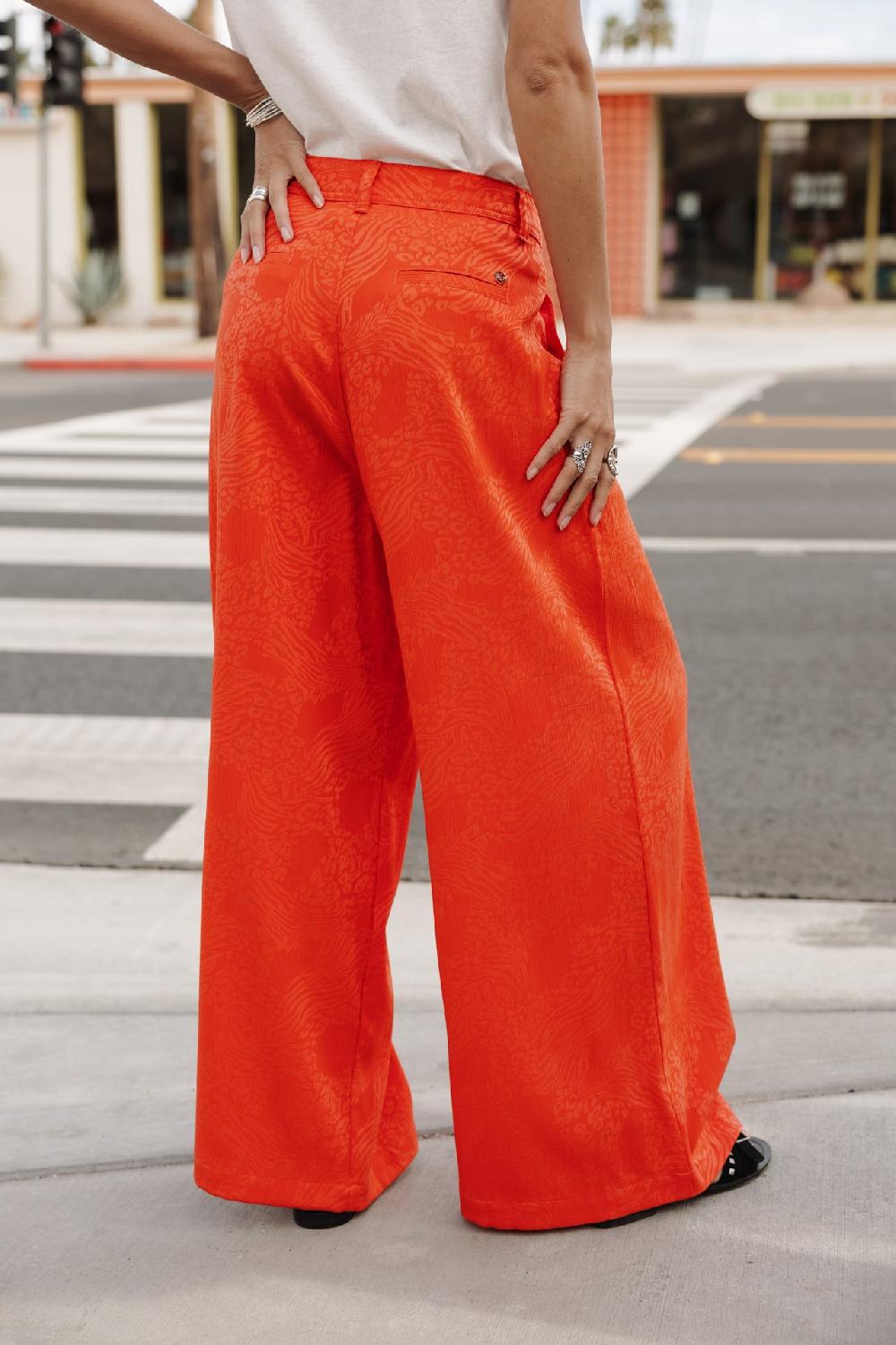 Freeman T. Porter Paolina Ibiza Pantalon Large Femme Red Alert