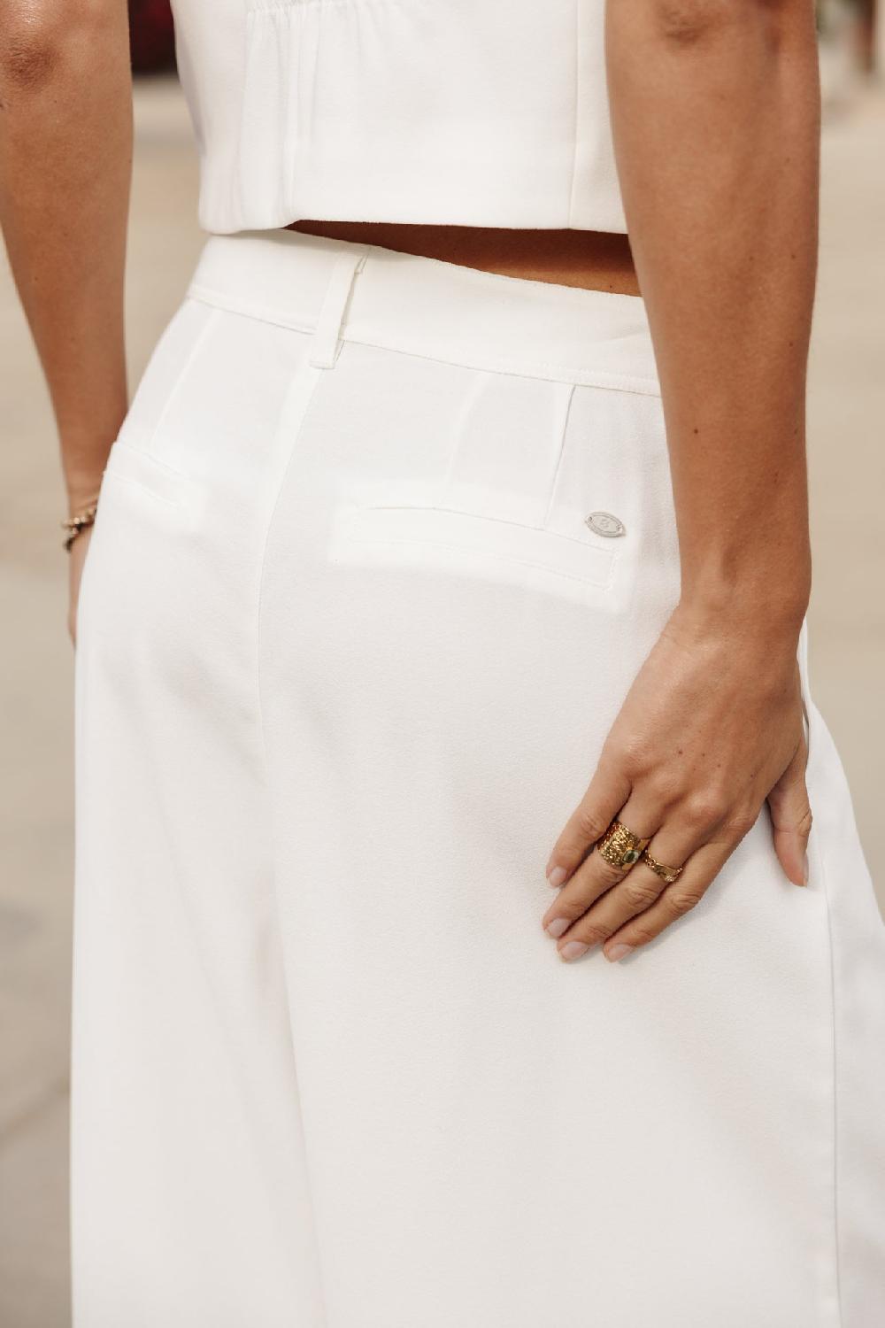 Freeman T. Porter Paolina Toscana Pantalon Large Femme Off White