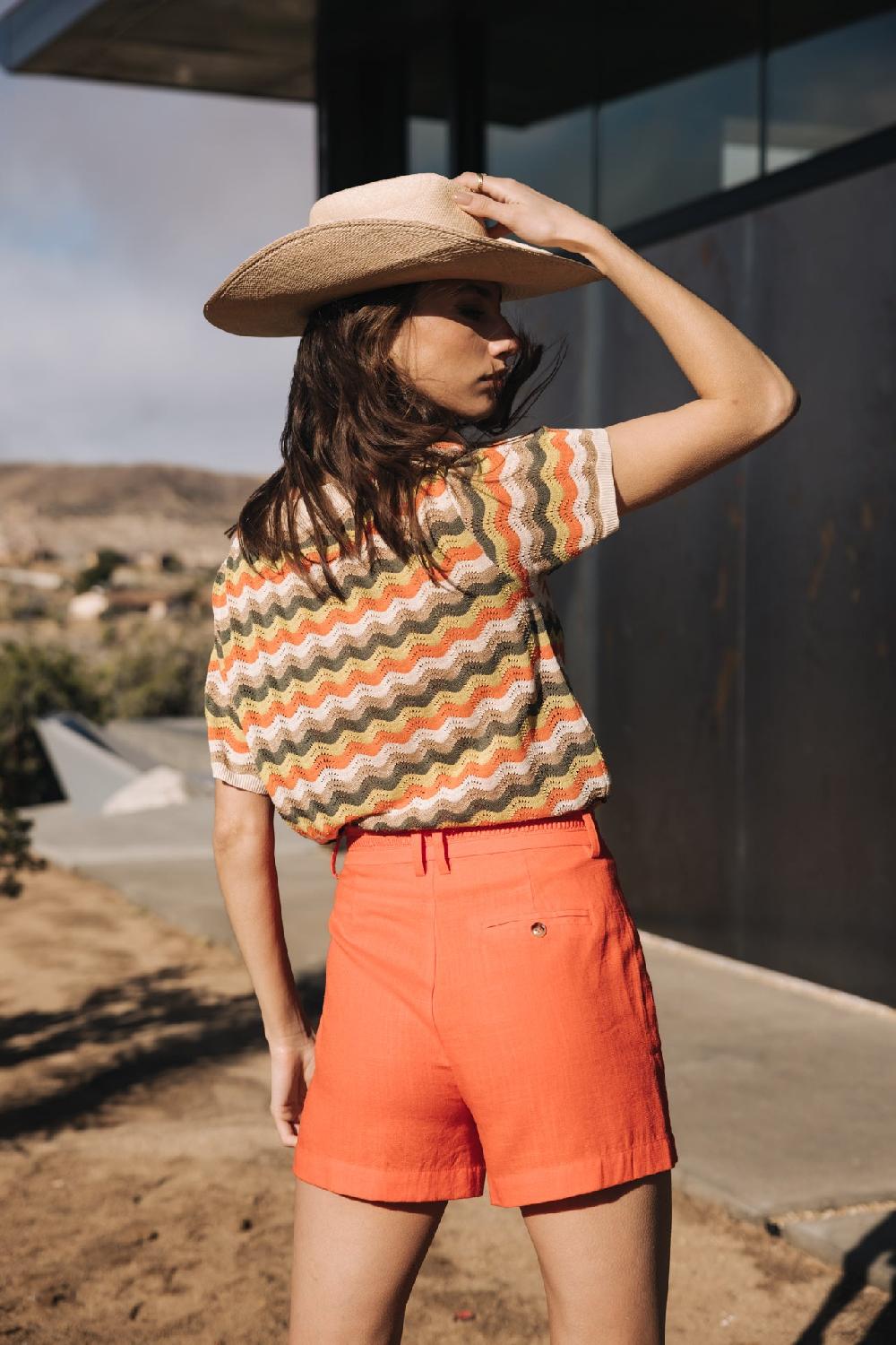 Freeman T. Porter Pelona Wavy T-shirt Crochet Femme Green