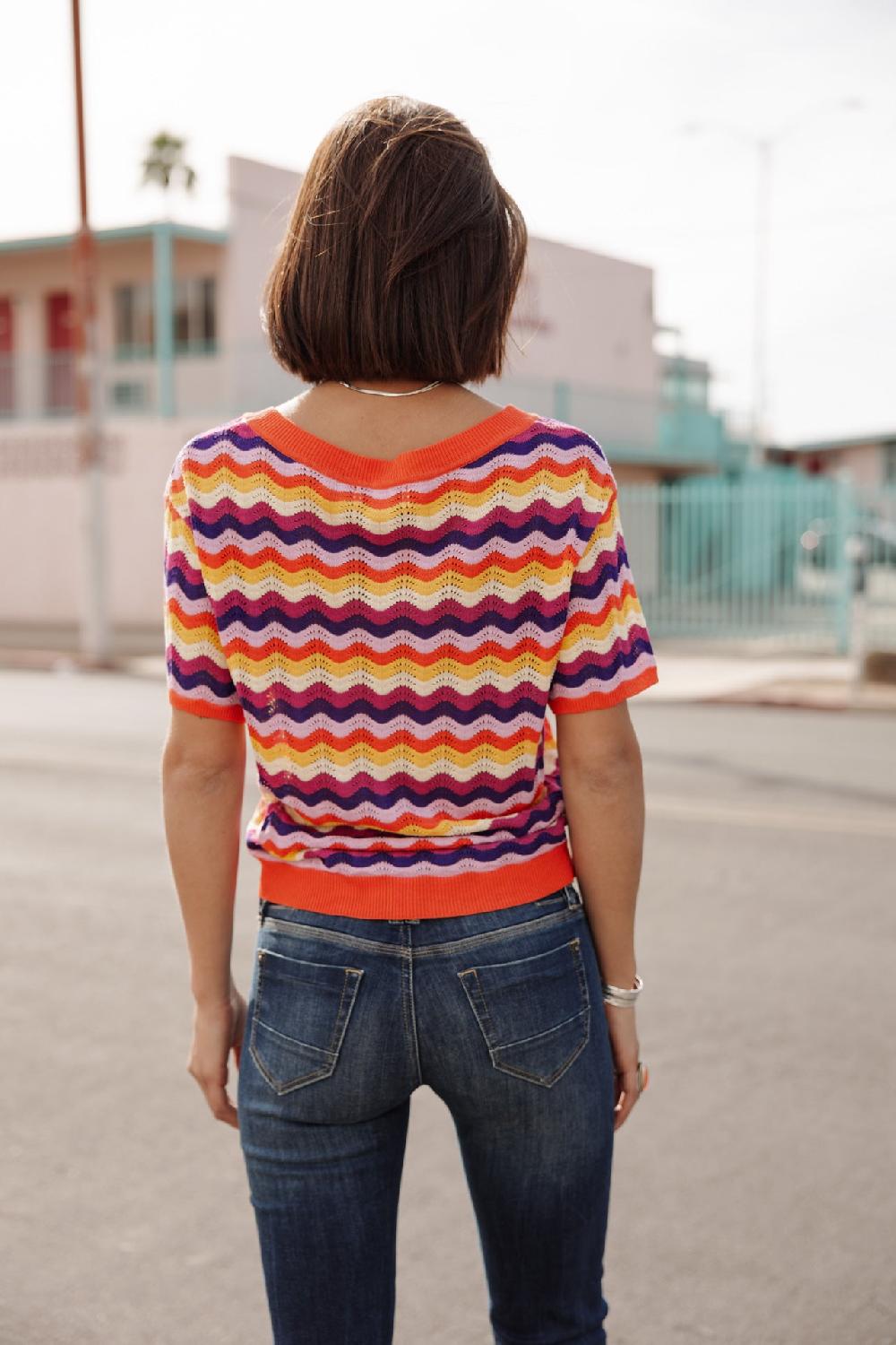 Freeman T. Porter Pelona Wavy T-shirt Crochet Femme Tigerlily