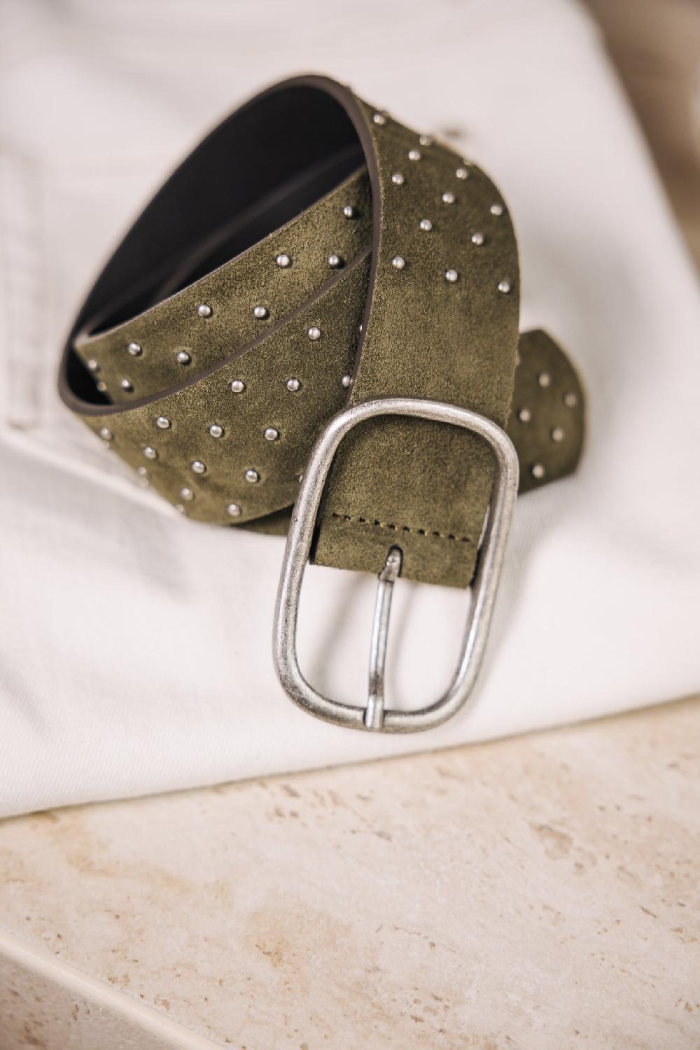 Freeman T. Porter Peralta Ceinture En Cuir Femme Khaki