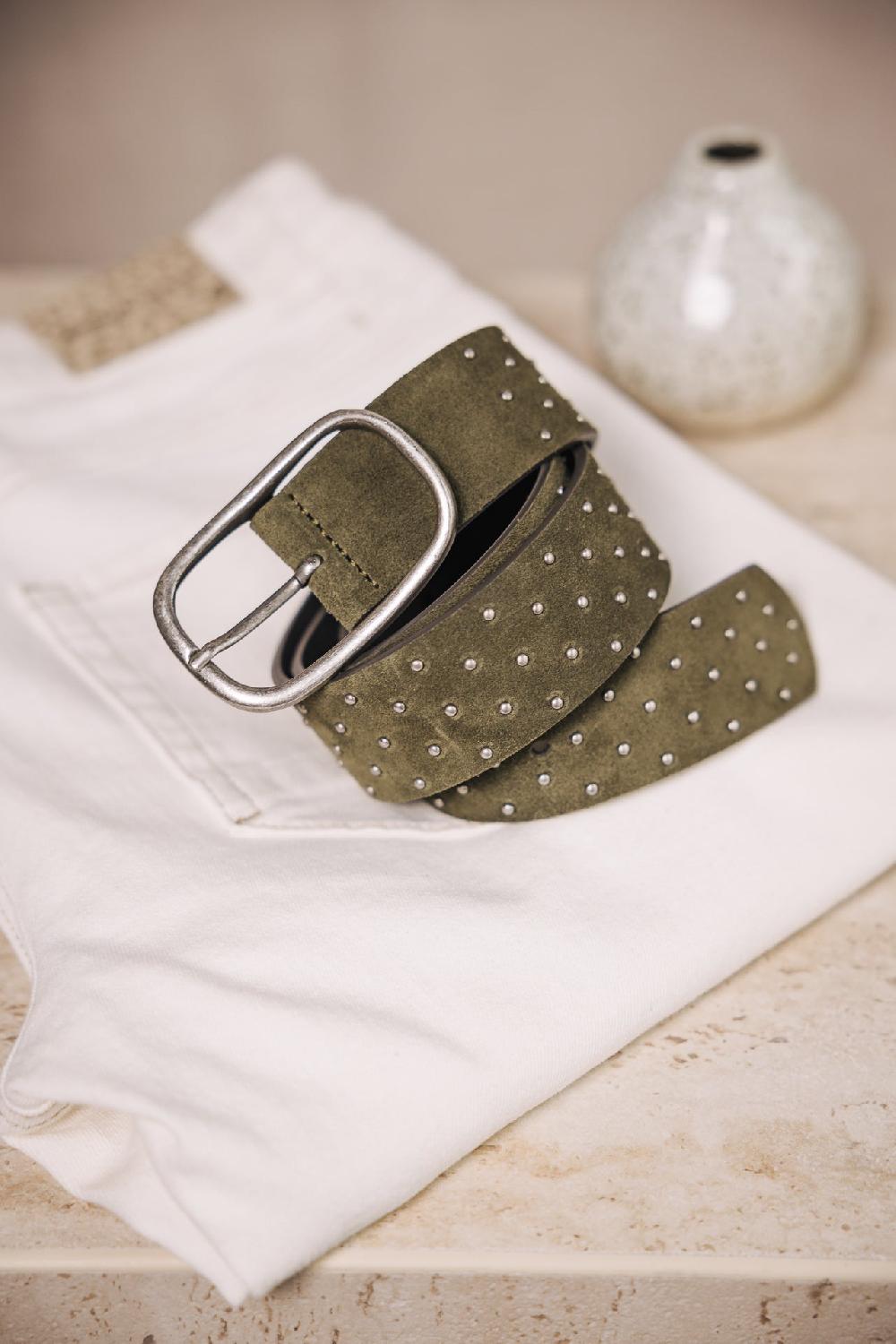 Freeman T. Porter Peralta Ceinture En Cuir Femme Khaki