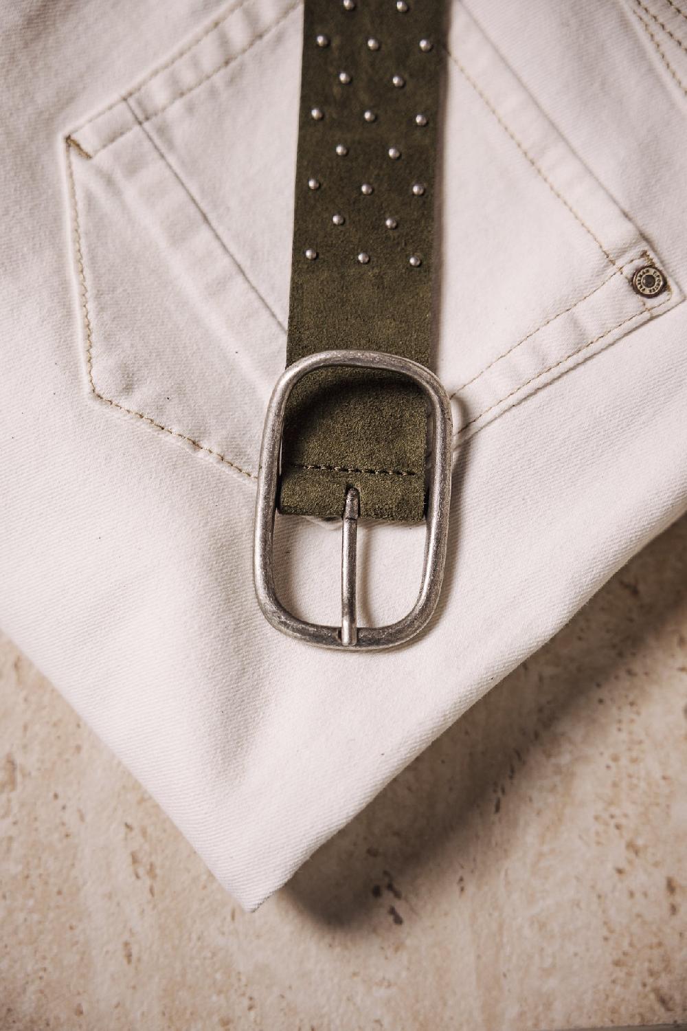 Freeman T. Porter Peralta Ceinture En Cuir Femme Khaki