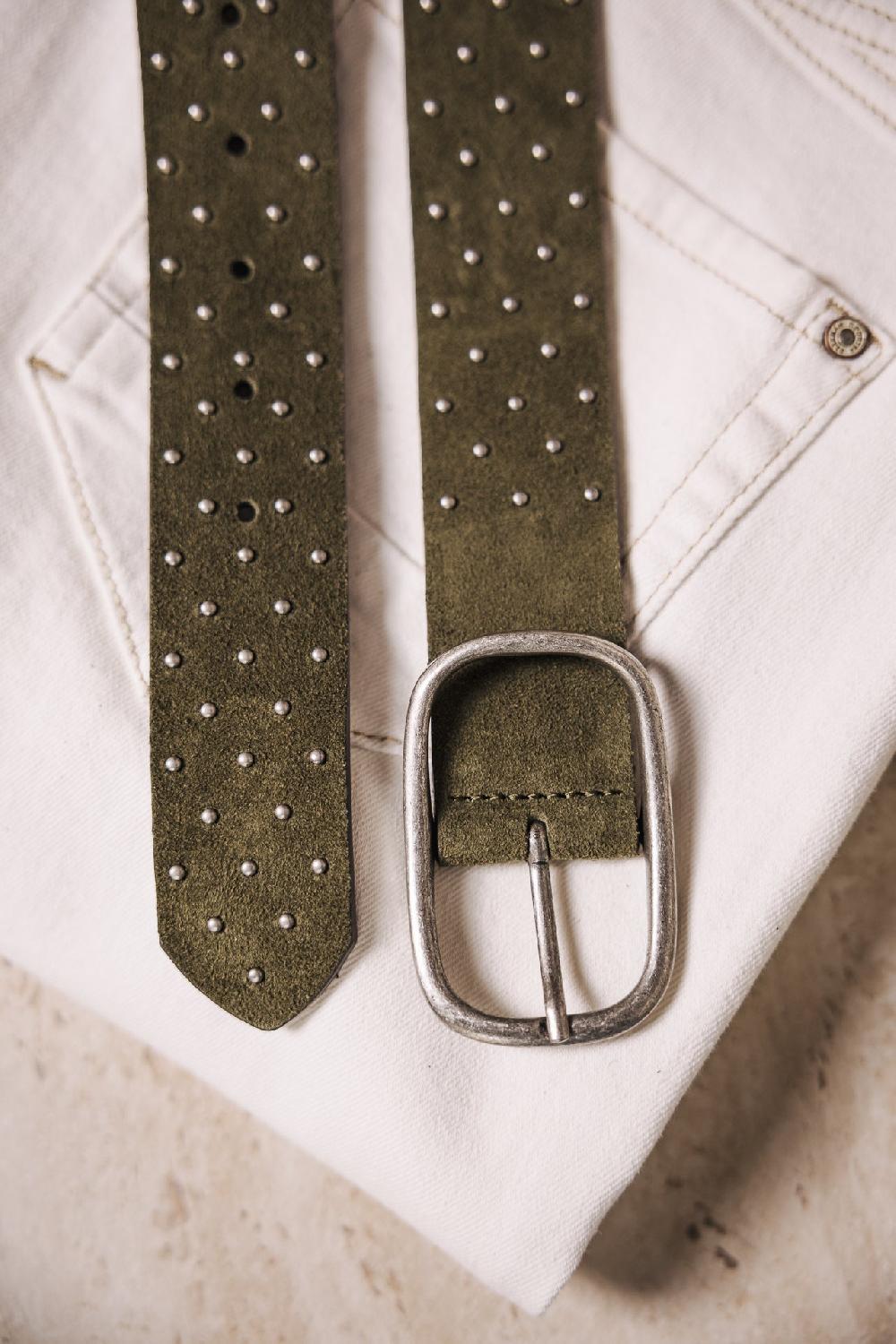 freeman t. porter Peralta Ceinture en cuir Femme khaki