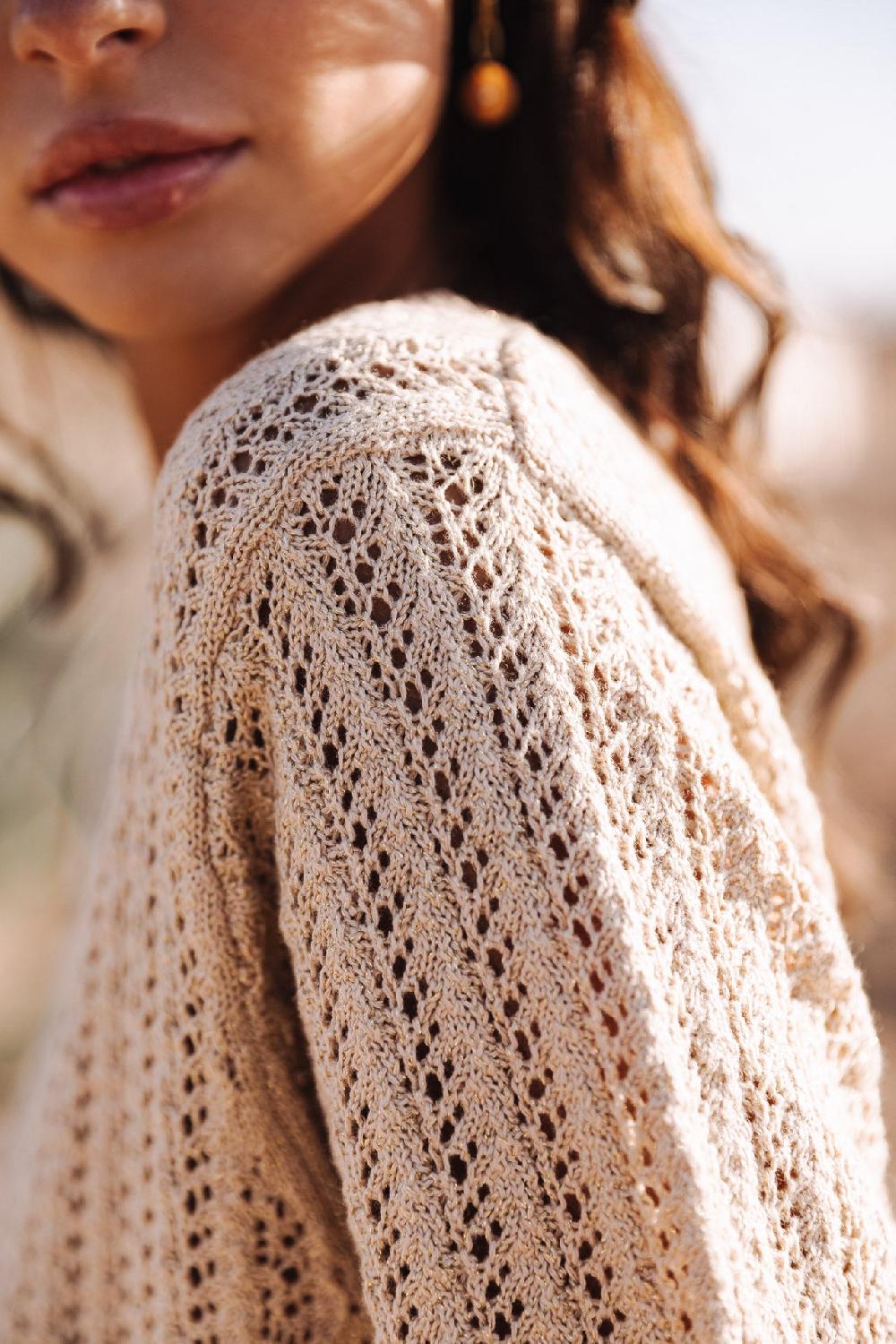 Freeman T. Porter Peronelle LX Pull En Maille Ajourée Femme Gold